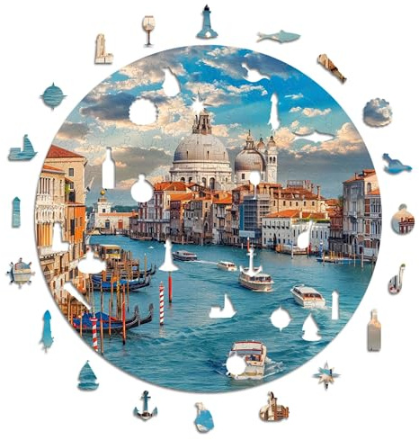 Iconic Puzzles - Incantevole Venezia, Italia, puzzle in legno 100% sostenibile, Regali per Bambini e Adulti, taglia S, 200 Pezzi