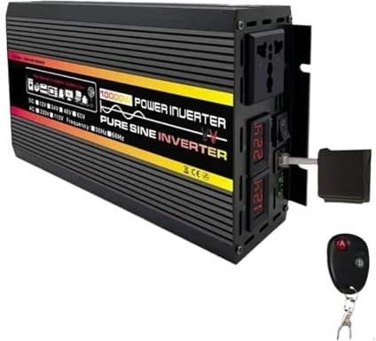 Coche Inversor 10000W/12000W Onda Sinusoidal Pura Inversor De Potencia Transformador De Voltaje Automóvil Hogar Exterior Convertidor DC12V 220V Con Controlador Convertidor(10000Wcontroll,12V_220V60HZ)