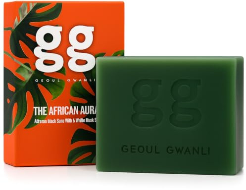 African Black Soap Bar – Natural Vegan Raw Soap for Face & Body, Handcrafted Skincare, 110g