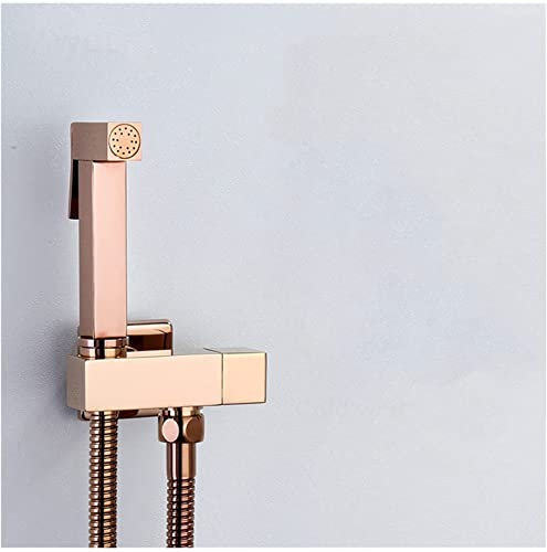 Bidet a spruzzo Spruzzatore for bidet portatile for WC, singolo freddo, rubinetto for doccia Shattaf quadrato in ottone massiccio, spruzzatore for pannolini in stoffa for bambini con montaggio a paret