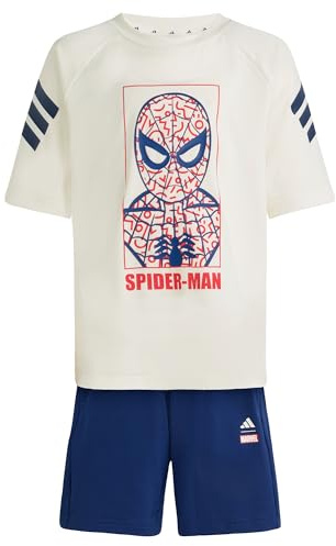 adidas Mixte enfant MARVEL SPIDER-MAN SPORT SET, off white/dark blue, 7-8 Years