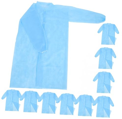 Lurrose 10pièces Blouse De Laboratoire Jetable Pour Femme Veste De Protection Non Tissée Respirante Lot De Blouses De Laboratoire