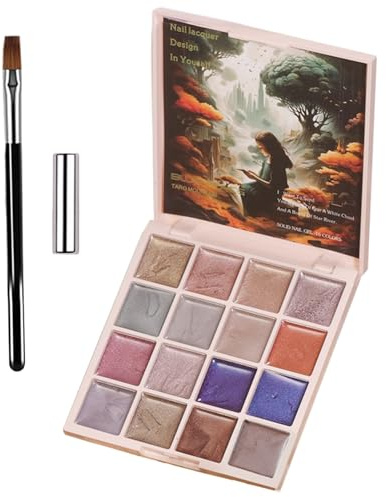 cat-eye Gel Nail Palette - 16 Colorites De Peinture En Gel, Kit De Conception De | Pot De Solide Magnétique Pour Revêtement À Ongles, De Manucure Des Femmes Pour Style Artistique,