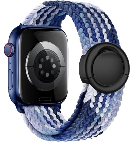VELULYX Flätat band Solo Loop Kompatibel med Apple Watch 38mm 40mm 41mm 42mm 44mm 45mm 46mm 49mm, Armband Stretchy Runt spänne för iWatch Series 11 10 9 8 7 6 5 4 3 Ultra 2 1 SE