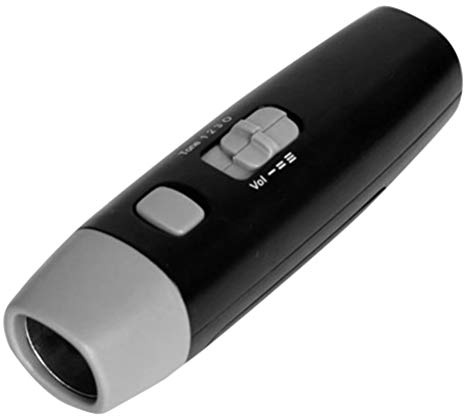 Fyearfly Sifflet électronique, 3 couleurs, volume réglable, sifflet d'arbitre de sport avec cordon tour de cou pour entraîneur, police, enseignant, urgence (noir)