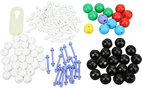 Xiuganpo Kit de Modelo Molecular, Kit de Química Orgánica de Plástico Ecológico para Enseñanza en Laboratorio, Colores Brillantes para Niños, Material PP