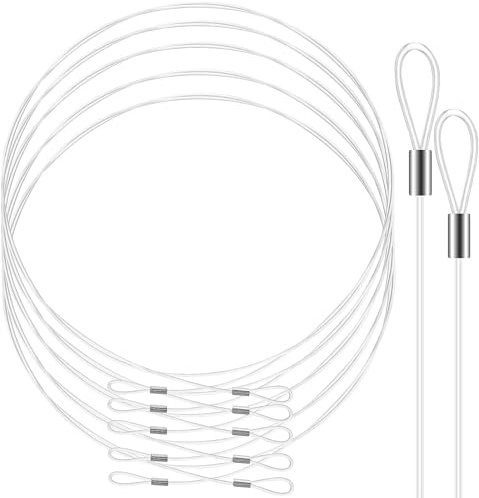 Hemobllo Cuerda Transparente para Colgar Cuadros 12 Unidades de Nylon Resistente Doble Extremo y 15 M de Longitud Alambre Invisible para Marcos Kit Versátil para Decoración y Colgar
