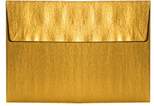 Paper24 25 Briefumschläge DIN B6 (125 x 176 mm) mit Haftstreifen, Abziehstreifen, 120 g/qm, für Weihnachten Hochzeitskarten, Einladungen, (Gold)