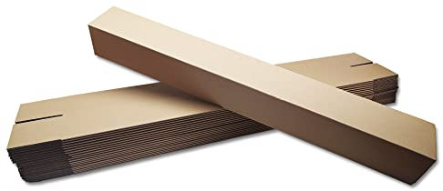 verpacking Versandhülse 870 x 105 x 105 mm eckig Braun [Ausführung & Stückzahl wählbar] Versandkarton Faltkarton 20 Stück