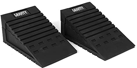 Gravity Fitness Squat Wedge Block & Non-Slip Slant Board Calf Stretcher for Knee Over Toes ATG Training, Incline Squat Ramp for Heel Elevated Squat, Deadlift & Physical Therapy