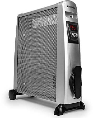 Duronic Electric Heater HV102 SR Oil Free Convection Heaters, Micathermic Panel Heaters, Portable Radiator with Mica Panels Convector Radiators for Heating Up Homes, Bedrooms, Offices & Garage Spaces