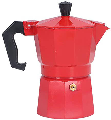 Wallfire Cafetière électrique, 150ml 3 tasses cafetière en aluminium percolator Italian café Home Moka cafetière électrique pour Mocha, cappuccino, latte