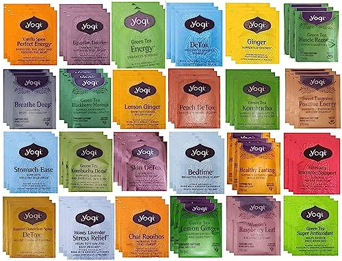 Ruthy's Outlet Tea Bags Sampler Assortment Box 36 Count - Different Flavors Perfect Variety for office, party, Morning, Afternoon Or night Organic Tea Bags
