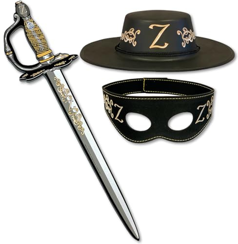 Liontouch - Ensemble Z-Bandit - Épée, Masque et Chapeau | Jouet de Jeu Imaginatif pour Vengeurs Masqués en Mousse Durable | Accessoires Idéaux pour Déguisements, Jeux de Rôle et Costumes pour Enfants