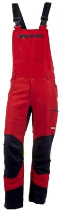 KOX Schnittschutz Latzhose Duro 3.0 Rot/Gelb Gr. 27 untersetzt