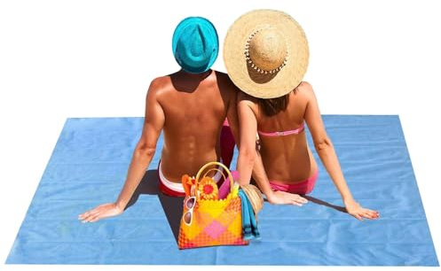 GEEZY Sand Free Beach Mat Outdoor Activity Travel Camp Park Sandless Mat Foldable Lightweight Sand Proof Mattress Rug Blanket