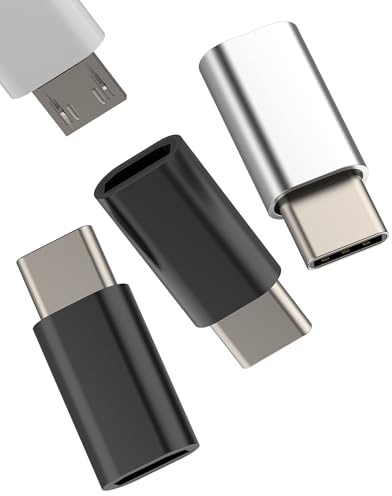 Micro USB to USB C Adapter(3pack)Type C Male to Android Female Charging Cable Converter for Apple iphone16 15 pro max Connector Data Transfer Cord Controller for ipad Dongle compatible for Samsung S24