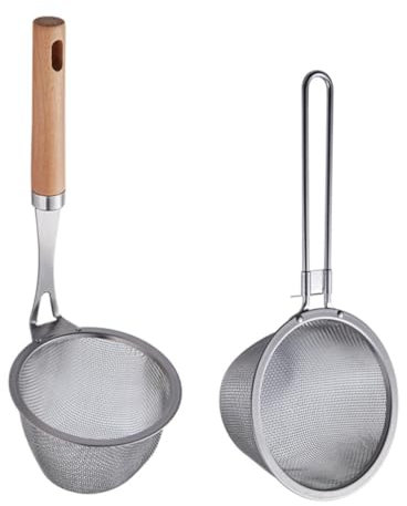 Ciieeo 2pièces Passoire à Mailles Acier Inoxydable Lot De Passoire Filtrante Pour Friture Pratique