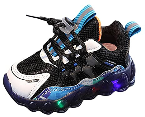 Scarpe Bambino Con Luci Con Strappi E Luci Comodi Sneakers Bambino Traspiranti Lampeggianti Sportive Scarpe Con Luci Led Tennis Regali Per Bambini Scarpe Da Ginnastica Mesh Luminose Scarpe Per Bambini