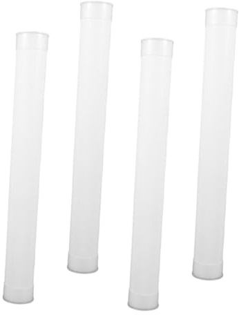 Veemoon 4pcs Plastic Storage Tubes with Caps 31cm Length Poster Storage Containers Paper Roll Holder Mailing Tube Carrier for Document Shipping and Organization