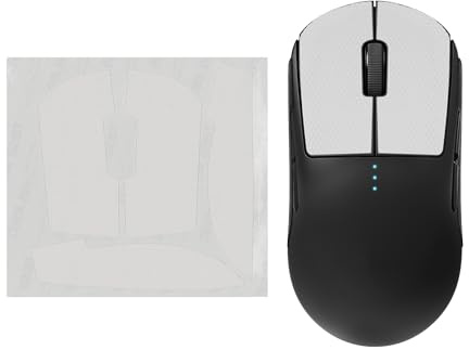 kwmobile Musgreppstejp kompatibel med Logitech G Pro Wireless 1 grepptejp – halkfritt fuskläder – vit
