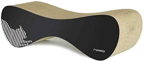 myKotty Stabile Kratzbank VIGO – Robustes Kratzmöbel für anspruchsvolle Katzen – Perfekt für Spielen, Liegen & Kratzen – Sicher & Ungiftig – 71x21x25 cm – Schwarz