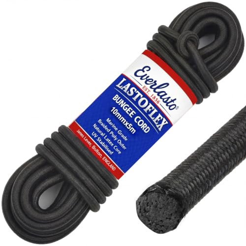 EVERLASTO LASTOFLEX Bungee sladd svart 10 mm välj längd (5 m)