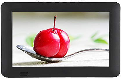 Bewinner 9 Pulgados T/T2 Super Delgado TV Digital,Alta Resolución TFT LED Pantalla de Color,Función de Audio-Video Entrada. Soporte USB, Tarjeta TF,1200mah Batería HD TV Portátil