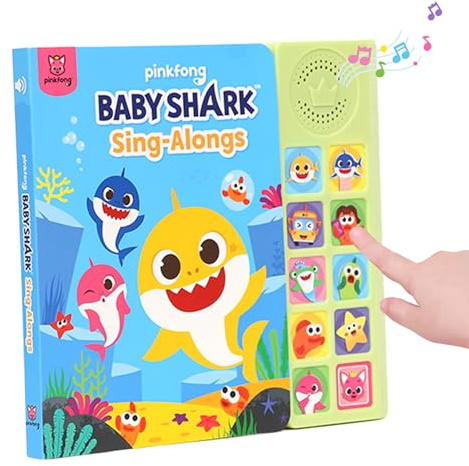 Baby Shark Sing-Alongs 10 Button Sound Book | Interactive Baby Books for Toddlers 1-3 | Learning & Education Toys | Gifts for Boys & Girls