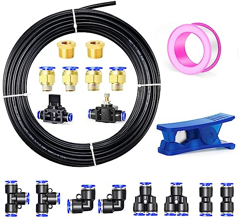 ERGAOBOY 4 mm od svart 10 meter nylon luftslang kit slang för bromssystem med vätskeöverföring