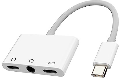 Adaptador USB C a Jack 3.5 mm DAC Tipo C Auriculares Accesorios para Apple iPhone15 Pro MAX para iPad Air4 Mini6 Compatible con Samsung Audio Auxiliar Coche Cable Dongle Type C Microfono Conector