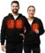 HENNCHEE Heated Hoodies for Men Women with Battery Pack, Zip Up Hooded Sweatshirt, Heating Jacket Unisex Hunting Fishing, Black