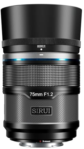 SIRUI Sniper Obiettivo Grandangolo Autofocus APS-C 75mm F1.2 per X-T4, X-T5, X-H1, X-H2/H2S, X-T3, X-T30, X-S10 (Attacco X, Nero)