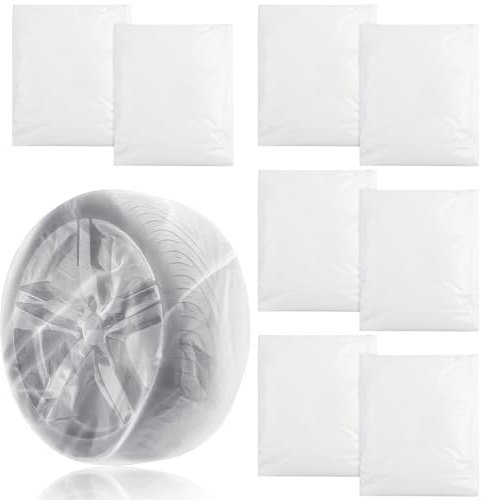 8 Bolsas para Neumáticos, para Llantas de Coche de 18 a 22 Pulgadas, Fundas para Llantas de Repuesto, Tyre Covers para Protección de Ruedas, Transporte y Almacenamiento Limpios(diámetro de 100 cm)