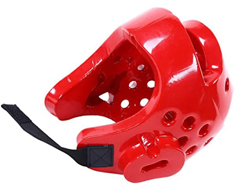 Casque de Boxe Kickboxing pour l'entraînement, équipement de Combat Protection pour Adultes et Enfants, Rouge, Taille L, Casque Boxe