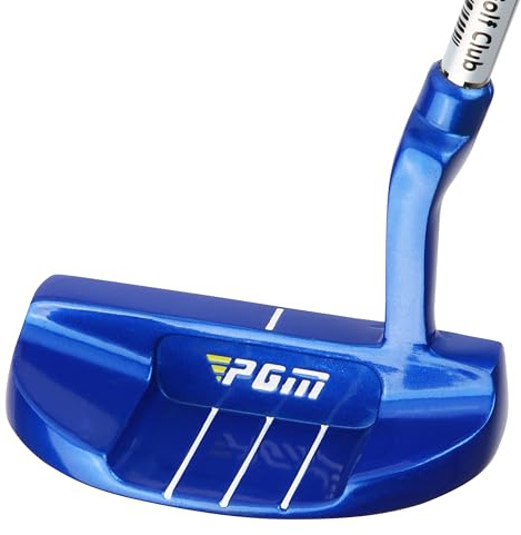 PGM Kids Junior Putter Golf Club Left Handed, Soft Grip Putter with Alignment line for Age 8-12 Blue Green