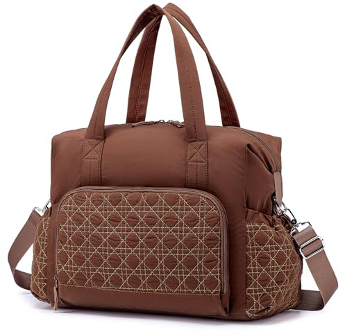 SPAHER Mamma Axelväska Multifunktionell Blöjväska Baby Skötväska Sjukhusväska Wickelväska Shoppingväska Weekendrese Babyväska Resväskor Handbagage för Mamma och Pappa