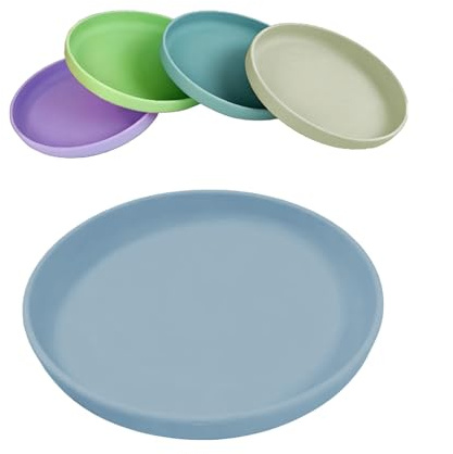 Cat Bowl,Silicone Pet Food Bowl, Flat Raised Anti-slip Cat Food Dish for Kittens, Dog, Small Animal (LakeBlue)