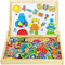 yoptote Holzpuzzle Spielzeug ab 3 Jahre Magnetspiel Holzpuzzle Kinder Doppelseitiger Tafel Magnet Puzzle ab 2 Jahre Montessori Kinderspielzeug Reisespiele Geschenk Mädchen Junge 2 3 Jahre