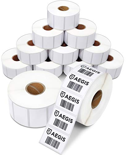 Aegis Adhesives - 1.5 X 1 Direct Thermal Labels (15600 Count, 10 Rolls) - Barcode Stickers, FNSKU Labels, and Product Identification - Compatible with Zebra Desktop Printers, NOT Rollo Compatible