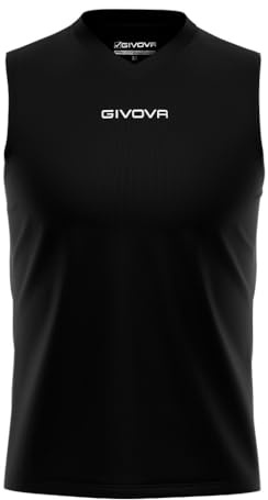 Gicova Shirt Smanicato Givova One Camiseta Sin Mangas, Hombre, Negro, M