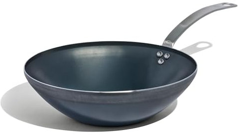 Made In Cookware - 12 Blue Carbon Steel Wok - (Like Cast Iron, but Better) - Professional Cookware France - Induction Compatible