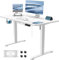 JUMMICO Höhenverstellbarer Schreibtisch mit USB-Ladeanschluss,Schreibtisch Höhenverstellbar Elektrisch, Steh-Sitz Tisch Stehpult Verstellbarer Computertisch,Standing Desk,100 x 60 cm, Weiß