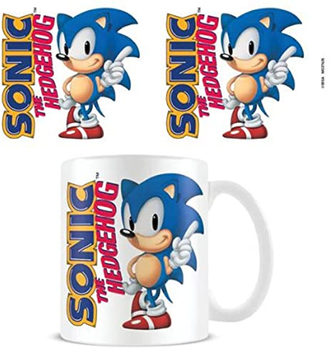 Pyramid International Sonic The Hedgehog (Classic Sonic Design) 315ml Keramik-Kaffeebecher, Kaffeetasse - Offizielles Merchandise