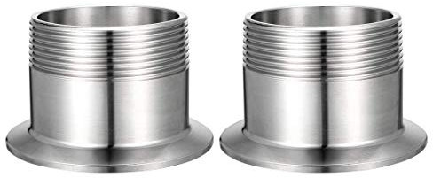 XYWHPGV Sanitär-Rohrfitting 2 NPT Außengewinde auf 3,05 Ferrule Edelstahl-Klemmfitting, Packung mit 2(28980 a522b 3078c a785b 6eb04 748f1
