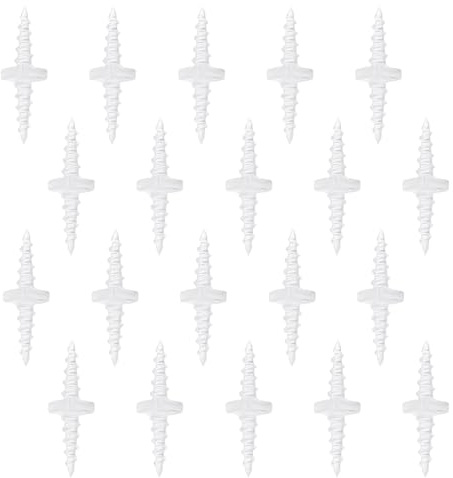 YINETTECH 20 Pièces Vis à Double Extrémité pour Appâts de Pêche à la Carpe 17,8 X 4,5 Mm pour Fixer Deux Appâts Ensemble à Utiliser avec Différents Appareils de Pêche Accessoires Transparents