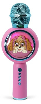 OTL Technologies Microphone karaoké Paw Patrol Skye avec Haut-Parleur sans Fil et lumières LED