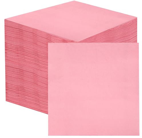 Talking Tables 100 x Tovaglioli di carta rosa tenue in confezione sfusa, tovaglioli monouso per feste di compleanno, Natale, catering, matrimoni, stoviglie, riciclabili, realizzati in UE, 2 veli, 33cm