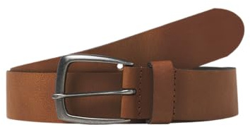JACK & JONES Jacmichael Ceinture en cuir pour homme, Cognac, Numeric_80, cognac, numeric_80