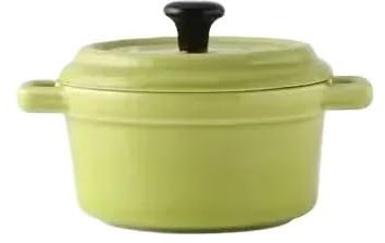 Ramequins en porcelaine blanche Bol à petit-déjeuner en céramique Ramequins avec couvercles, allant au four, crème brûlée, mini cocotte, soufflé, couvercle et poignée for soupe à l'oignon, 220 ml(Gree